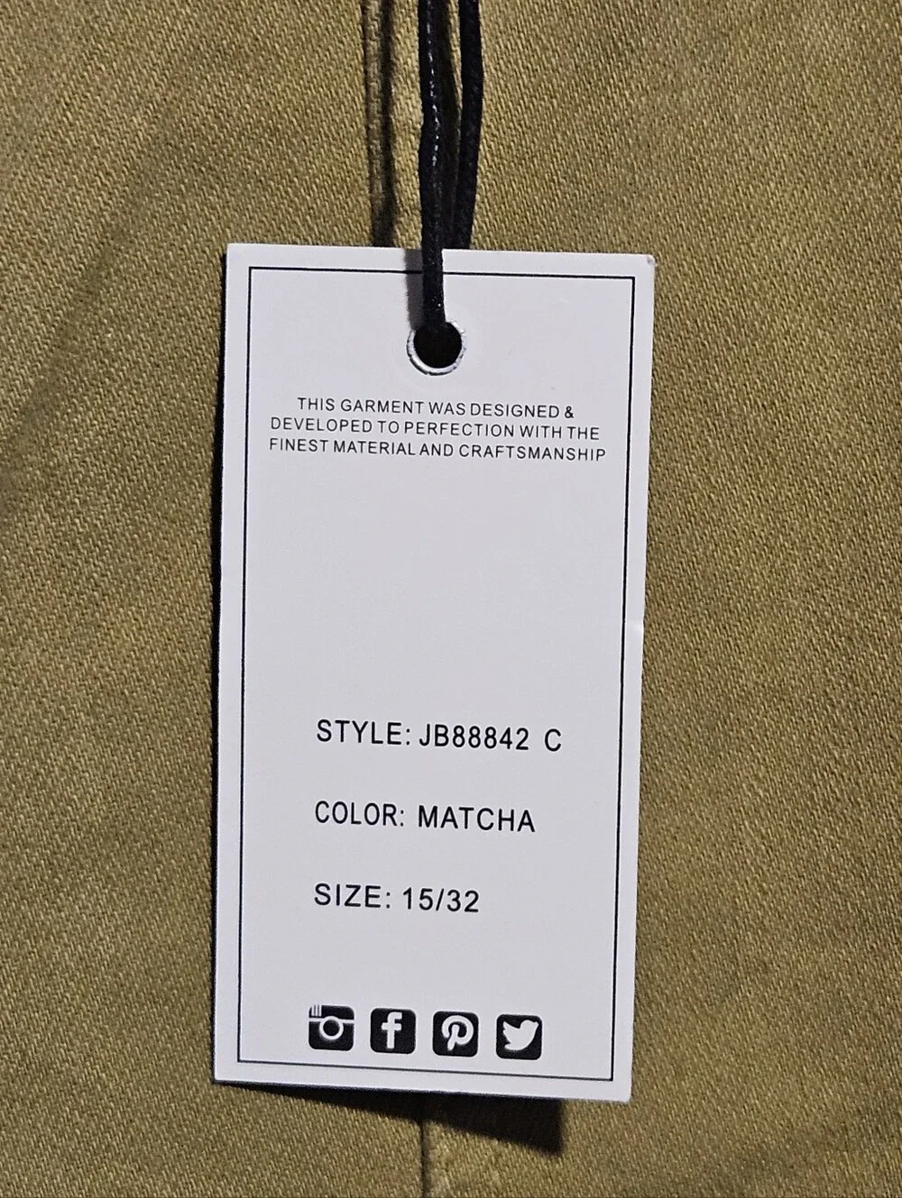 Judy Blue High Rise Cargo Straight-Leg Jean in Matcha Green Size 15/32 NWT - Picture 2 of 14